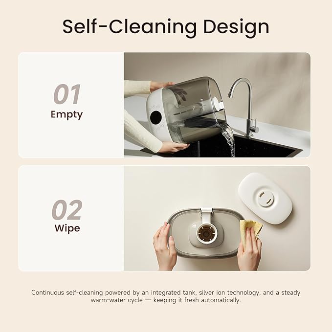 6L Self-Cleaning Humidifier for Large Room, CleanCare Warm & Cool Mist, No-Leak Design & Top Fill, 60 Hour Runtime, Quiet Ultrasonic Auto Mode with Remote Control for Bedroom & Home - Image 9