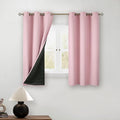 BGment Baby Pink 100% Blackout Curtains for Girls Bedroom 54 Inch Length, Thermal Insulated Full Light Blocking Grommet Noise Cancelling Small Window Curtains for Nursery 2 Panels Each 42 Inch Wide by BGment