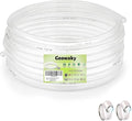 3/8’’ ID × 1/2’’ OD - 50 ft Clear Plastic Vinyl Tubing,Hybrid PVC Tubing Lightweight Non-Toxic vinyl Tube UV Chemical Resistant by ProfessionalBrand
