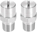 uxcell Flat Fan Spray Tip - 1/8BSPT Male Thread 304 Stainless Steel Nozzle - 65 Degree 2mm Orifice Diameter - 2 Pcs by uxcell