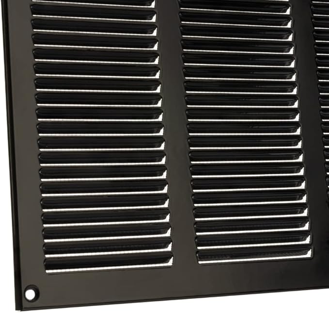 10x10 inch (Duct Opening) Vent Cover - Black Ventilation Covers for Wall and Ceiling - Metal Return Grille - HVAC AC Air Vents Register for Indoor and Outdoor Use with Mesh - Image 7