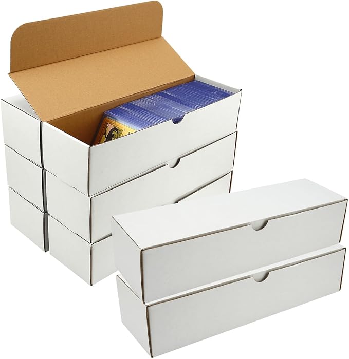 Trading Card Storage Box,8-Pack-6400 Count Corrugated Cardboard Card Box With Mtg/Magic/TCG Storage and Collection,Labels For Card Storage Box by BIU-BOOM