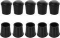 10 PCS Black Round Rubber Chair Leg Caps Tips, Vinyl Rubber End Kits, Soft Touch Table Feet Cover, Anti Slip Floor Protector, 1/2 inch (12mm) by Zinkebol