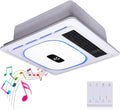 4 In1 Bathroom Exhaust Fan with Bluetooth Speaker & Heater 1800W, 180 CFM 1.0 Sone Bath room Exhaust Fan with LED Light-4 RGB Modes, Controller,Ventilation,Easy Install for Bathroom, Home by Plutoslove