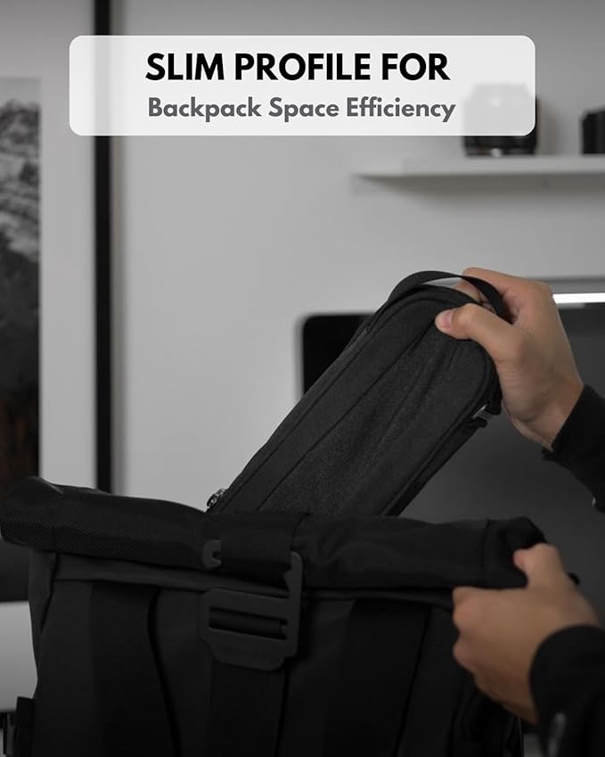 SIDE BY SIDE Electronics Organizer Travel Case for Cables, Charger, Power Bank – Tech Bag for MacBook Accessories, Adapter – Slim Cord Organizer Bag with Gift Box for Travel & Daily Use - Image 7