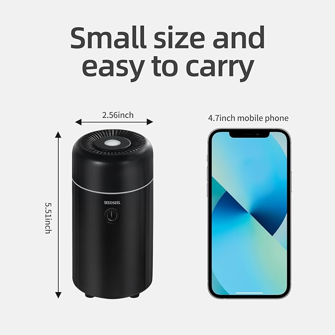 Car Aromatherapy Diffusers for Essential Oils，Mini USB Air Scent Small Humidifier with 7-LED Color Changing for Car Room Home Office Bedroom - Image 5