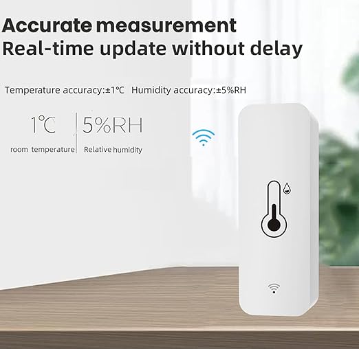 2 Pack WiFi Temperature Humidity Sensor: Wireless Temperature Humidity Monitor with App Alert, Free Data Storage Export, Smart Indoor Thermometer Hygrometer Compatible with Alexa Google Assistant - Image 4