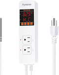 Attic Fan Thermostat Controller Temperature Switch Plug Outlet for Seedlings, Germination, Rooting, Greenhouse, Fermentation, Reptile, Terrarium Heating Mats by Pymeter