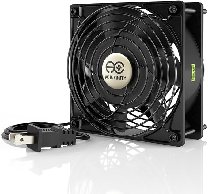 AC Infinity AXIAL 1238, Muffin Fan, 115V 120V AC 120mm x 38mm High Speed, for DIY Cooling Ventilation Exhaust Projects by ACInfinity