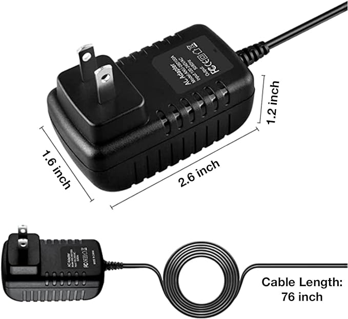 AC-DC Adapter Replacement for Dickson:R157 12V Temp/Humidity Data Logger Flat Panel Chart Recorder Power Supply Adapter Cord Cable - Image 3
