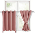 Hiasan RV Blackout Curtains for Bedroom, 52 x 36 Inches Long - Thermal Insulated & Energy Saving Window Curtains for Living Room, 2 Drape Panels Sewn with Tiebacks, Dusty Rose by Hiasan
