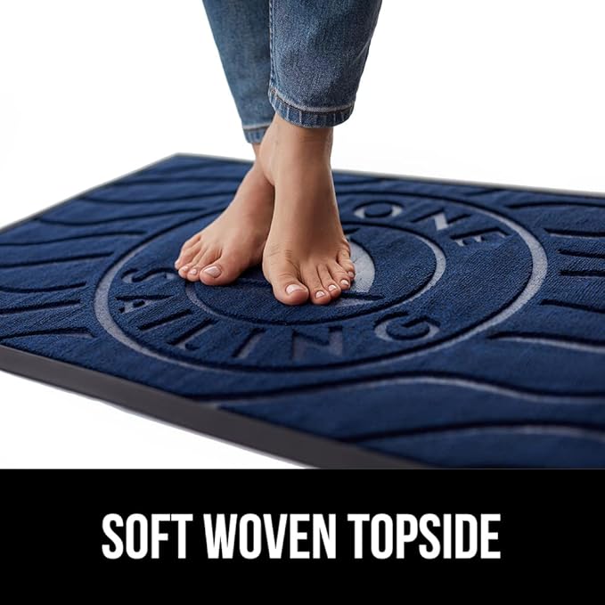 GORILLA GRIP 100% Waterproof All-Season WeatherMax Doormat US Designed Natural Rubber, Stain and Fade Resistant, Low Profile Indoor Outdoor Door Mats, Easy Clean Patio Mat, 17x29, Blue Sailing - Image 7