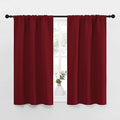 NICETOWN 40inch Curtains for Small Windows, Thermal Insulated Privacy Short Drapes for Kitchen Bathroom (Set of 2, Burgundy Red, 29" Wide) by NICETOWN