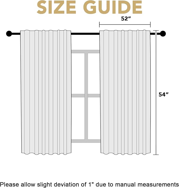 H.VERSAILTEX Blackout Curtains Thermal Insulated Window Treatment Panels Room Darkening Blackout Drapes for Living Room Back Tab/Rod Pocket Bedroom Draperies (2 Panels, Natural, 52 x 54 Inch) - Image 7