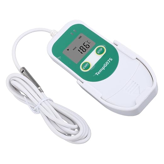 aqxreight USB Temperature Humidity Data Logger Recorder PDF CSV USB2 0 Digital Temperature Data Logger with External Probe for Cold Chain Refrigerator Including Alarm Inte - Image 4