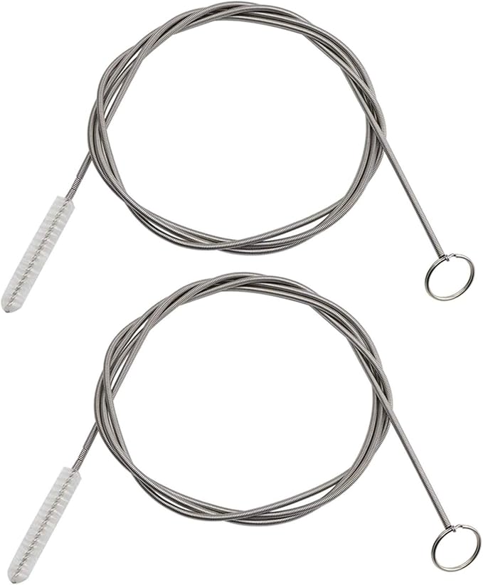 2 Pack 60 Inch Long Flexible Tube Cleaning Brush, Stainless Steel and Nylon Bristles, Suitable for Home Kitchen, Fish Tank, Water Pump Accessories, and More by ICEYLI