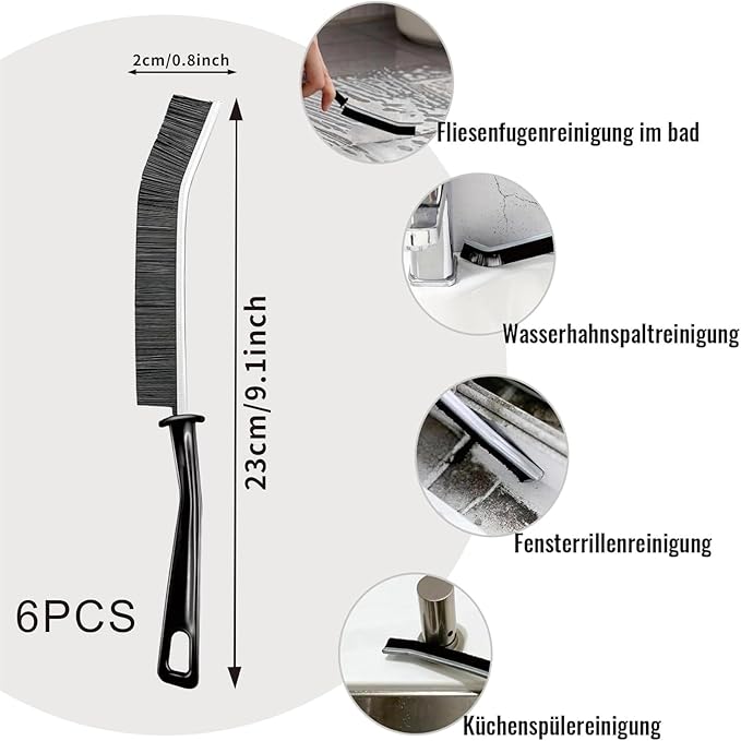 14Pcs Crevice Gap Cleaning Brush,Door Window Track Groove Corner Crevice Cleaning Brushes for Cleaning Window Grooves, Bathroom, Toilet Corner, Kitchen, Faucet, Sink, Keyboards(14PCS) - Image 5