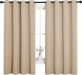 NICETOWN Room Darkening Curtain Panels for Cafe, Thermal Insulated Grommet Room Darkening Draperies/Drapes for Window (Biscotti Beige, 2 Panels, W55 x L68 -inch) by NICETOWN
