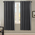 H.VERSAILTEX Blackout Curtains Thermal Insulated Window Treatment Panels Room Darkening Blackout Drapes for Living Room Back Tab/Rod Pocket Bedroom Draperies, 52 x 72 Inch, Charcoal Gray, 2 Panels by HVERSAILTEX