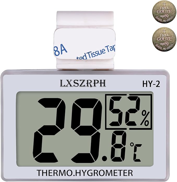 Reptile Hygrometer Thermometer, Digital Amphibian Hygrometer Thermometer with Hook Temperature Humidity Meter Gauge for Reptile Tanks, Terrariums, Vivarium, LCD Display 1pack - Image 9