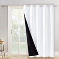 NICETOWN Privacy Door Curtain, Closet Curtain for Bedroom, Faux Folding Accordion Doors, 100% Blackout Noise Reducing Room Divider for Doorway Laundry Room Bifold Door(1 Panel, 62" W x 84" L, White) by NICETOWN