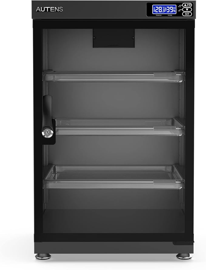 AUTENS 80L Dehumidifying Dry Cabinet Box, Digital Control Noiseless and Energy Saving, 4 Layers for DSLR SLR Camera Lens and Electronic Equipment Storage,Temperature Humidity LED Dual Screen - Image 7