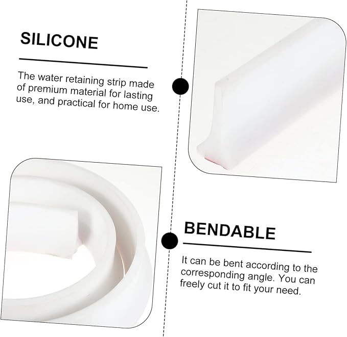 2m Self-adhesive Silicone Water Retaining Strip Sealing Strip for Shower Shower Bathroom Accessories Easy Install - Image 7