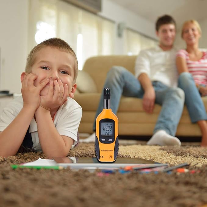 Lancoon Handheld Digital Temperature Humidity Meter, Professional Thermometer Hygrometer with Wet Bulb Dew Point Temperature HVAC Tool for Ambient Air Indoor Outdoor - Image 2
