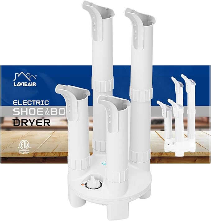 Boot Dryer, Shoe Dryer and Glove Dryer with Timer and Fan, White by Lavieair