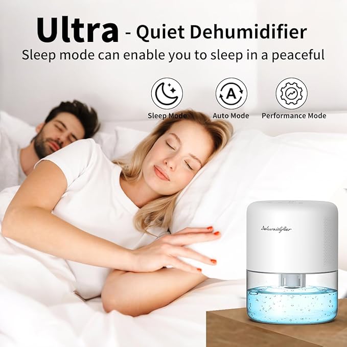Dehumidifier Small Mini Dehumidifiers for Home 44oz Water Tank 10 Colors Light 4 Timer 3 Modes Auto Shutoff Defrost Portable Dehumidifiers for Bedroom Bathroom Closet Small Spaces - Image 3