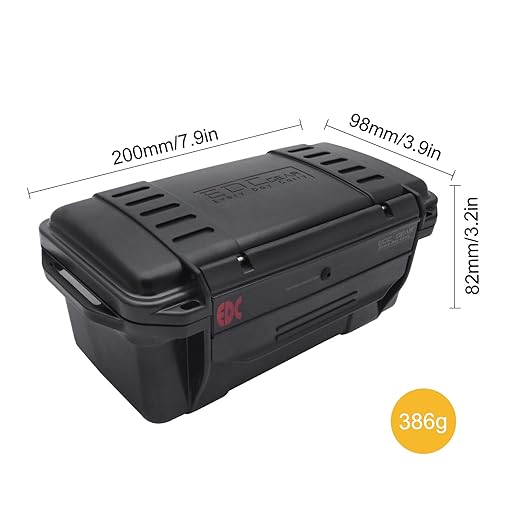 SEIWEI Outdoor Sealed Waterproof Safety Case Plastic Tool Dry Storage Box For Electronic Equipment Camping Outdoor Tool - Professional Waterproof Box(C), Black (MMZ-HA5272C-RT) - Image 2