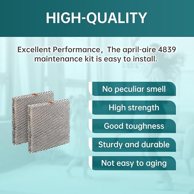 10 Replacement Humidifier Water Panel Evaporator Compatible with Aprilaire H510EZ1A 4793 Humidifier Filter or 500 500A 500M 558 110 220 9 1/2" x 9 3/4" x 1 5/8" 2-Pack - Image 5