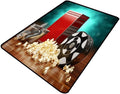 Rug - Cinema Popcorn Pattern Drawing Washable Area Rugs Fade Resistant, Flame Resistant, Quick Dry, Stain Resistant, Waterproof Floor Carpet for Living Room Bedroom, 60 x 96 Inch by Snarena