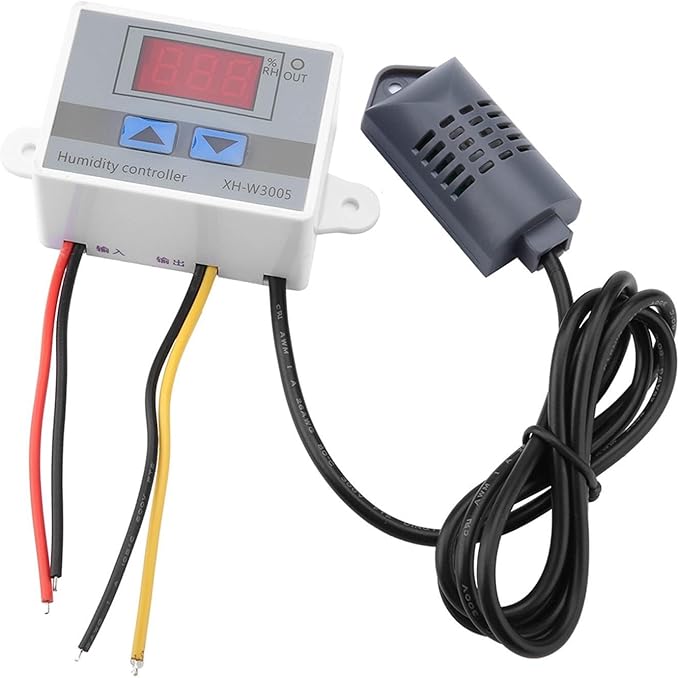 Minhe XH-W3005 220V Digital Humidity Controller with 0.1% Accuracy, Humidity Control Switch for Industrial Use, 00-99% RH Range, White ABS, 60x45x31mm - Image 7