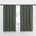 NICETOWN Bedroom Curtains Blackout Draperies - All Season Thermal Insulated Solid Rod Pocket Top Blackout Curtains/Drapes for Kid's Room (Dark Mallard, 1 Pair, 42 x 48 Inch) by NICETOWN