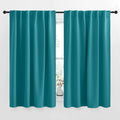 NICETOWN Insulated Room Darkening Curtain Panels - (Peacock Teal Color) W52 x L63, 2 Pieces, Room Darkening Window Treatment Drape Panel by NICETOWN