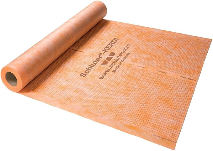 Schluter Kerdi Bonded Waterproofing and Vapor-Retardant Membrane for Tile Application - 3' 3" Width, 33' Length, 108 Square Feet - KERDI200/10M by SchluterEducationCenter