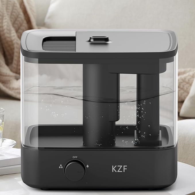 KZF 2.3L Top-Fill Cool Mist Humidifier – Whisper-Quiet, Up to 30 Hrs Runtime, Auto Shut-Off, Ideal for Bedroom, Baby Nursery & Plants - Image 3