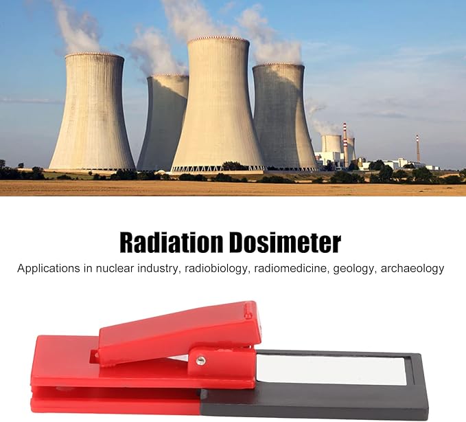 Dilwe Radiation Detector, Portable Nuclear Radiation Detector Geiger Counter, Electromagnetic Field Radiation Dosimeter for Wallet or Pocket(Red) - Image 2