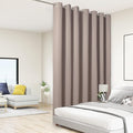 BONZER Room Divider Curtain Total Privacy Wall Noise Reducing Extra Wide Blackout Curtains for Patio Sliding Glass Door, 96L x 150W Inch (8L x 12.5W ft), 1 Panel, Khaki by Bonzer