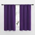 NICETOWN Kitchen Curtains Blackout Drapes & Curtains, Energy Smart Window Treatment Curtain Panels for Bedroom (Royal Purple, 34 in x 45 in (W x L), Set of 2) by NICETOWN