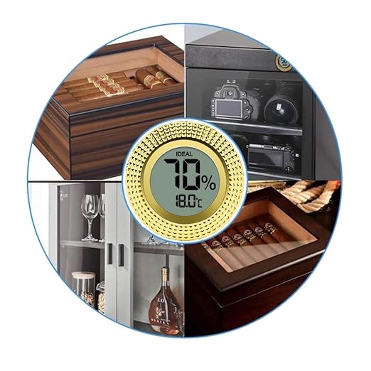 Cigar Digital Hygrometer - High Precision Adjustable Digital LCD-Monitor Hygrometer Thermometer for Cigar Humidor | Box | Cabinet | Jars | Guitar (Digital) - Image 5