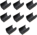 HJGarden 8pcs Moisture-Proof and Friction Prevention 25mm Plastic Chair Foot U Shaped Floor Glides Tubing Caps Cover by HJGarden