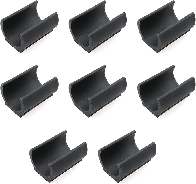 HJGarden 8pcs Moisture-Proof and Friction Prevention 25mm Plastic Chair Foot U Shaped Floor Glides Tubing Caps Cover by HJGarden