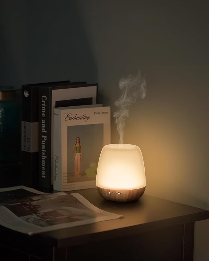 Glass Essential Oil Diffuser, 180ml Ultrasonic Aroma Diffuser for Essential Oil Large Room, Auto-Off Timer & Night Light, Quiet, Air Diffusers for Home Bedroom Office, Gift Idea - Image 6