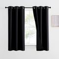 NICETOWN Truly Blackout Curtain 54 inches Length, 2 Thick Layers Completely Blackout Window Treatment Thermal Insulated Lined Drape for Basement Window (Black, 1 Panel, 42 inches Width Each Panel) by NICETOWN