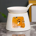 Ceramic Wax Melt Burners,Tea Light Candle Warmer,Essential Oil Burner,Candle Wax Burner Humidifier Yoga Aromatherapy Fragrance Diffuser for Living Room,Bedroom,Office Decoration,White,4 * 5IN by Unknown