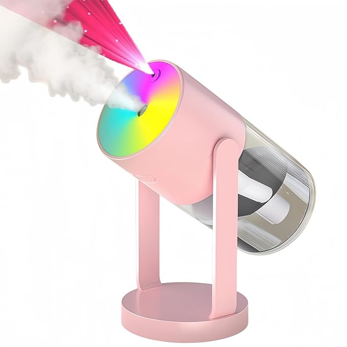 UEISODC Bedroom Humidifier, USB Mini Portable Humidifier with Ultrasonic Nano-Fine Mist, Auto Shut-Off, Rotatable Design, Quiet Operation, and Easy Refilling & Cleaning by UEISODC