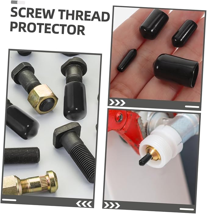 Healifty 80pcs Rubber End Cap Flexible Thread Protectors for Screw and Tube for Furniture Moisture and Contaminant Resistant Compact Design for Easy Use - Image 7