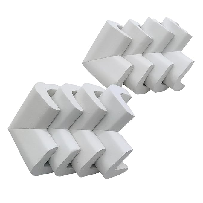 M2cbridge L Shape Extra Thick Furniture Table Edge Protectors Foam (8 Corners(White)) by M2cbridge